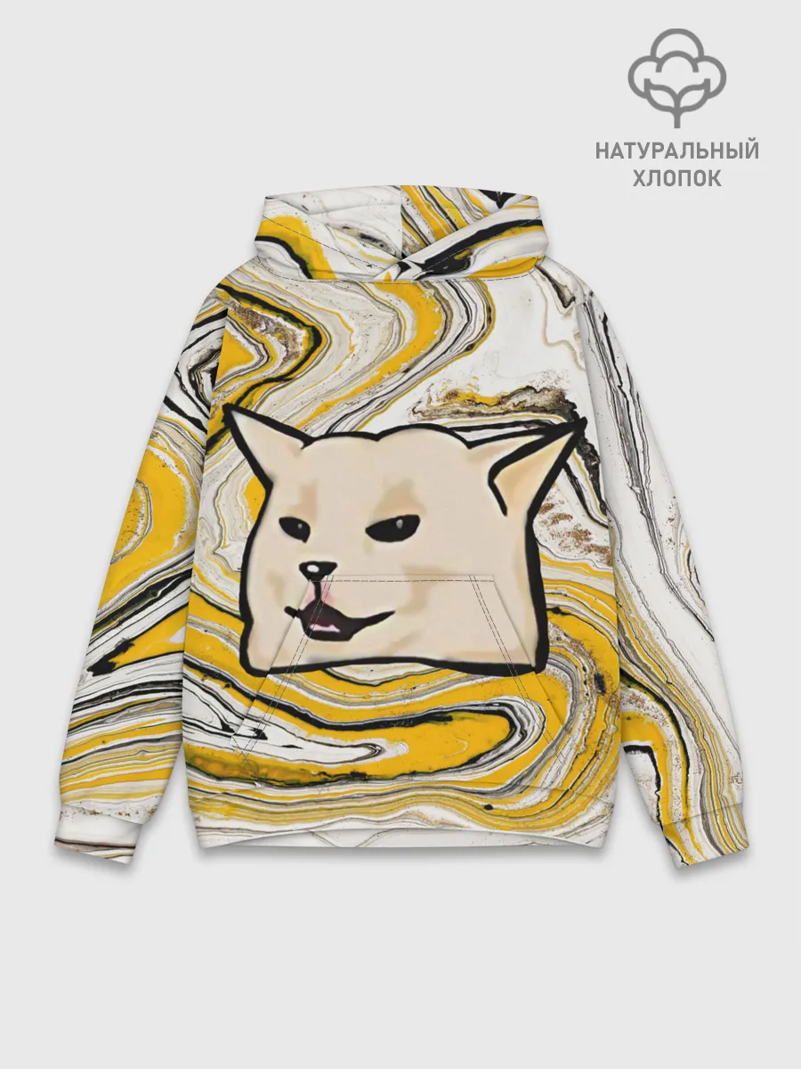 Худи мужской база хлопок / woman yelling at cat