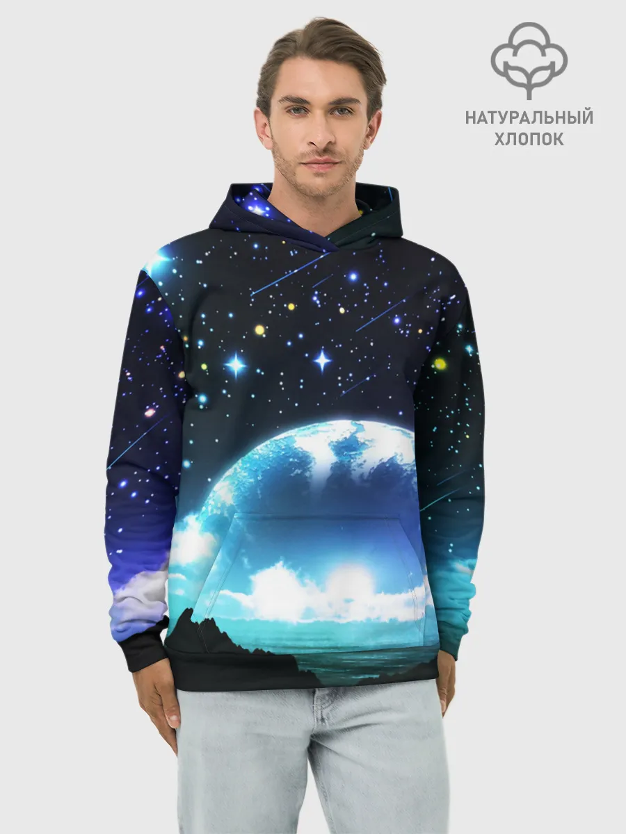 Худи мужской база хлопок / ЛУНА