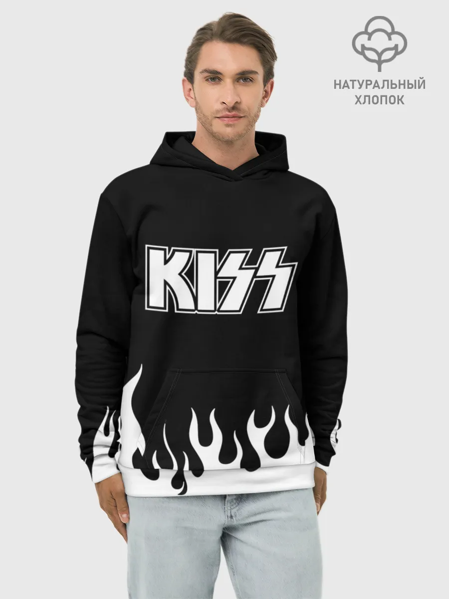 Худи мужской база хлопок / Kiss