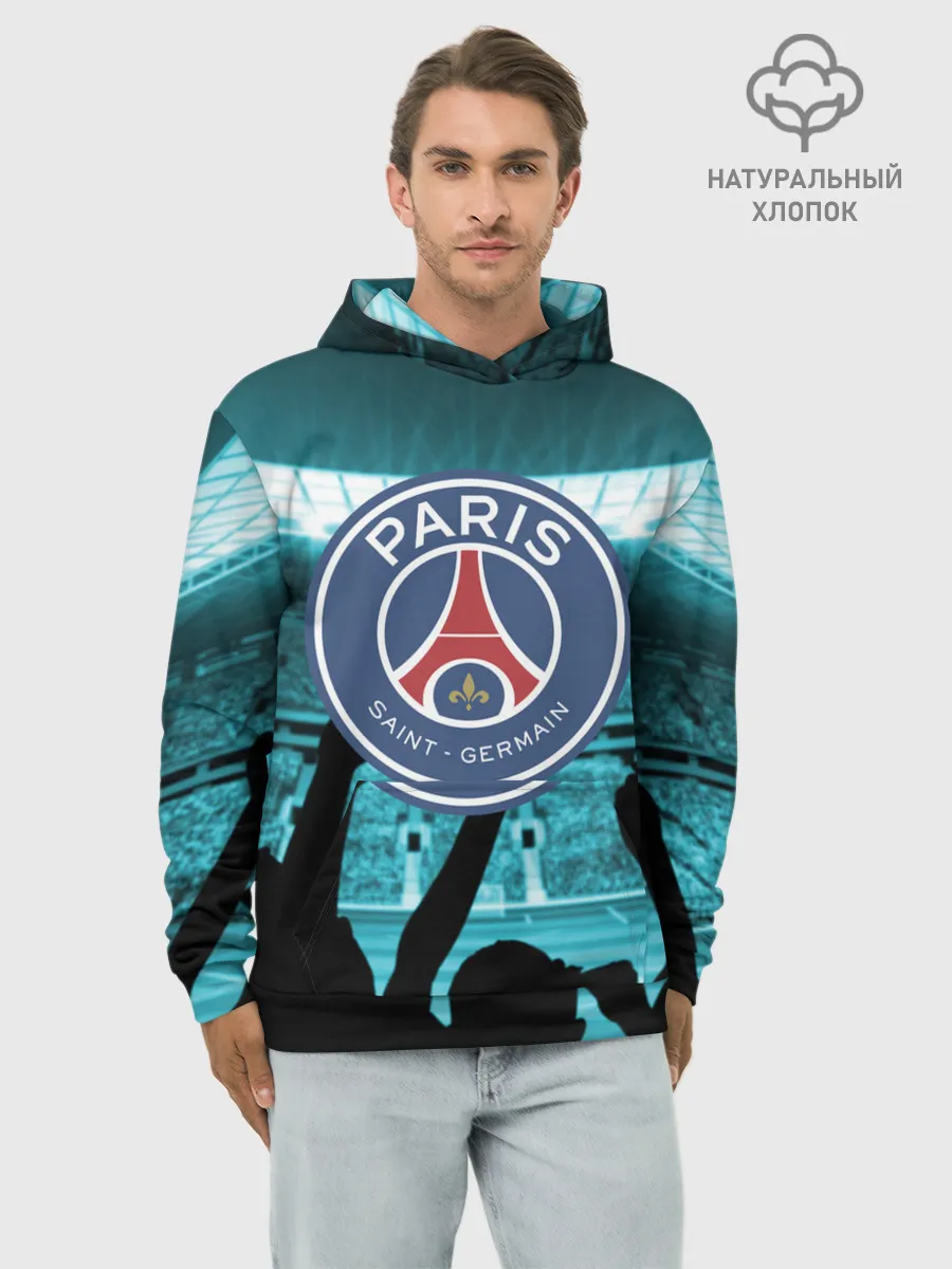 Худи мужской база хлопок / Пари Сен Жермен
