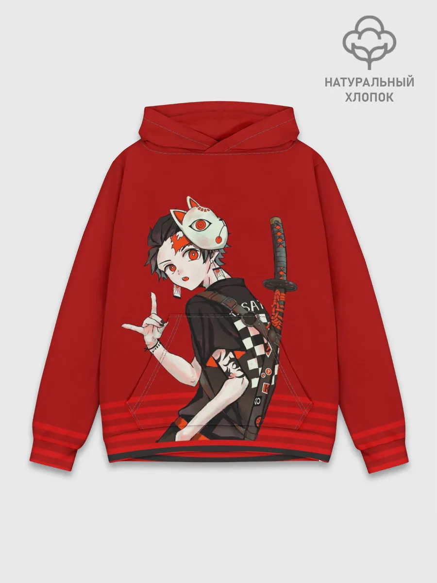 Худи мужской база хлопок / Kimetsu no Yaiba