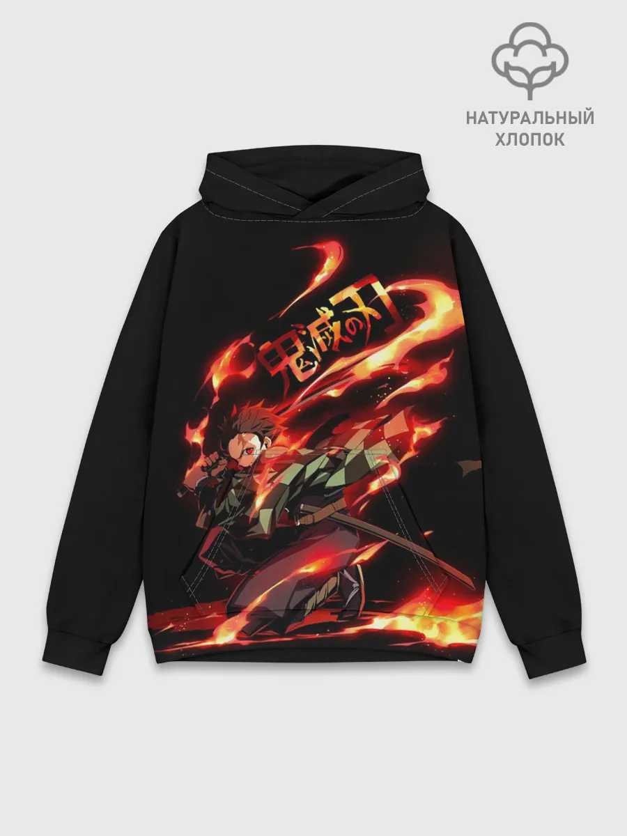 Худи мужской база хлопок / Клинок, рассекающий демонов