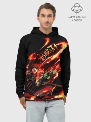 Худи мужской база хлопок / Клинок, рассекающий демонов