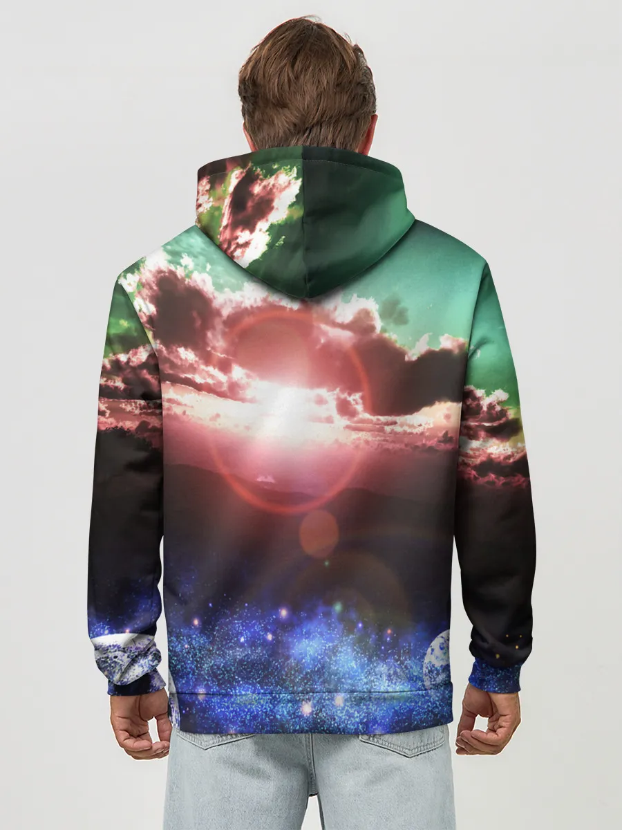 Худи мужской база хлопок / ЗАКАТ НОЧНОЙ