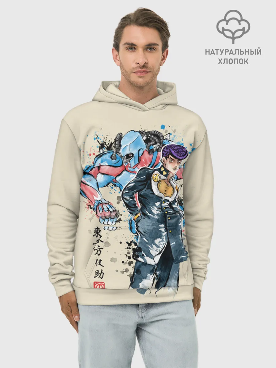 Худи мужской база хлопок / Приключения ДжоДжо