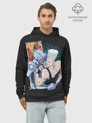 Худи мужской база хлопок / Приключения ДжоДжо