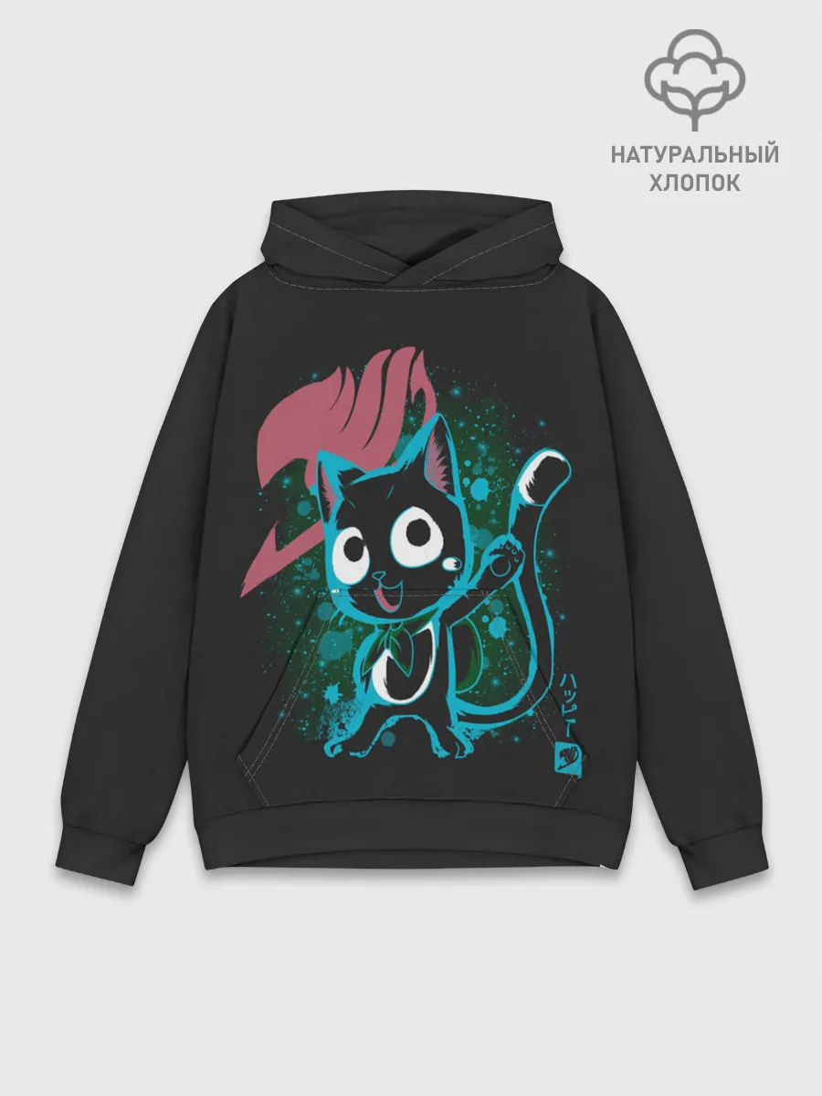 Худи мужской база хлопок / Эмблема Хвоста Феи и Хэппи
