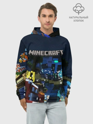 Худи мужской база хлопок / MINECRAFT