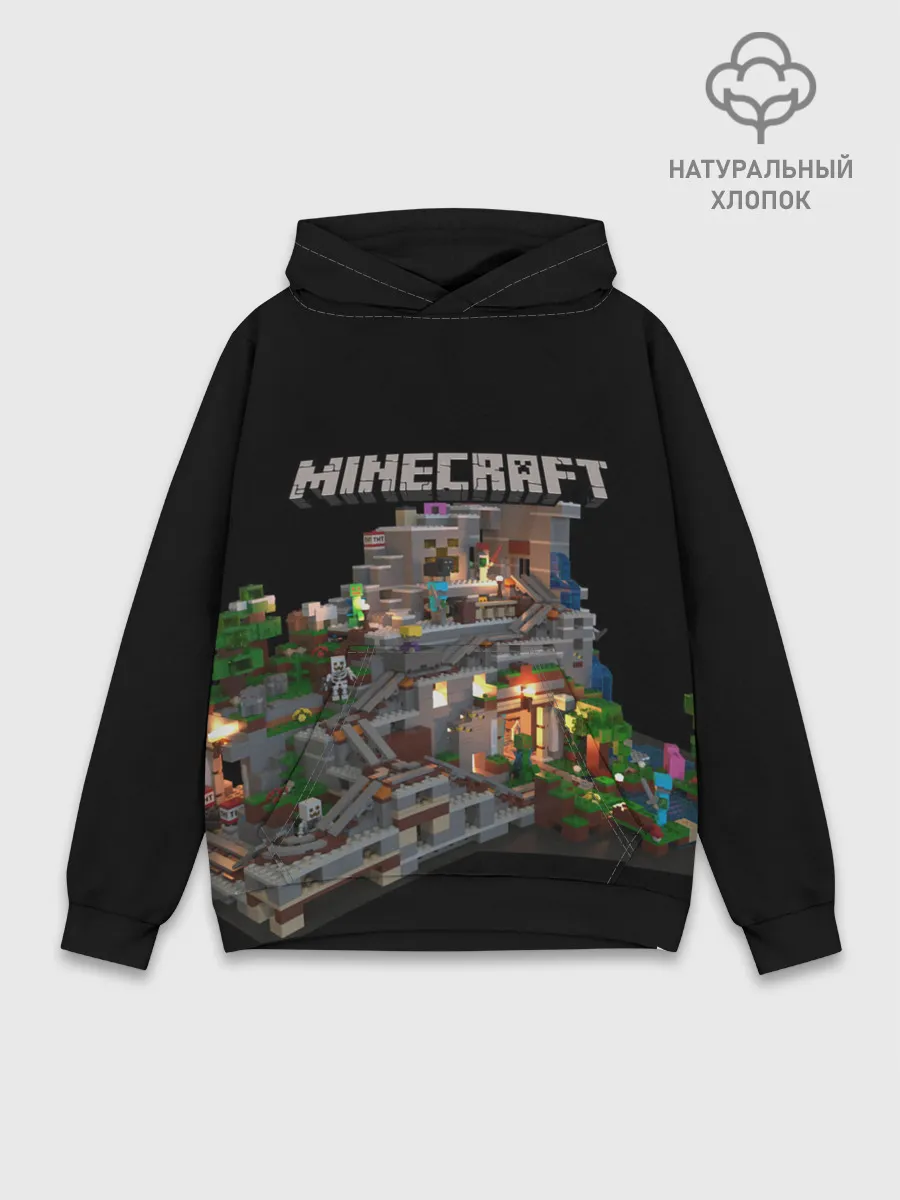 Худи мужской база хлопок / MINECRAFT