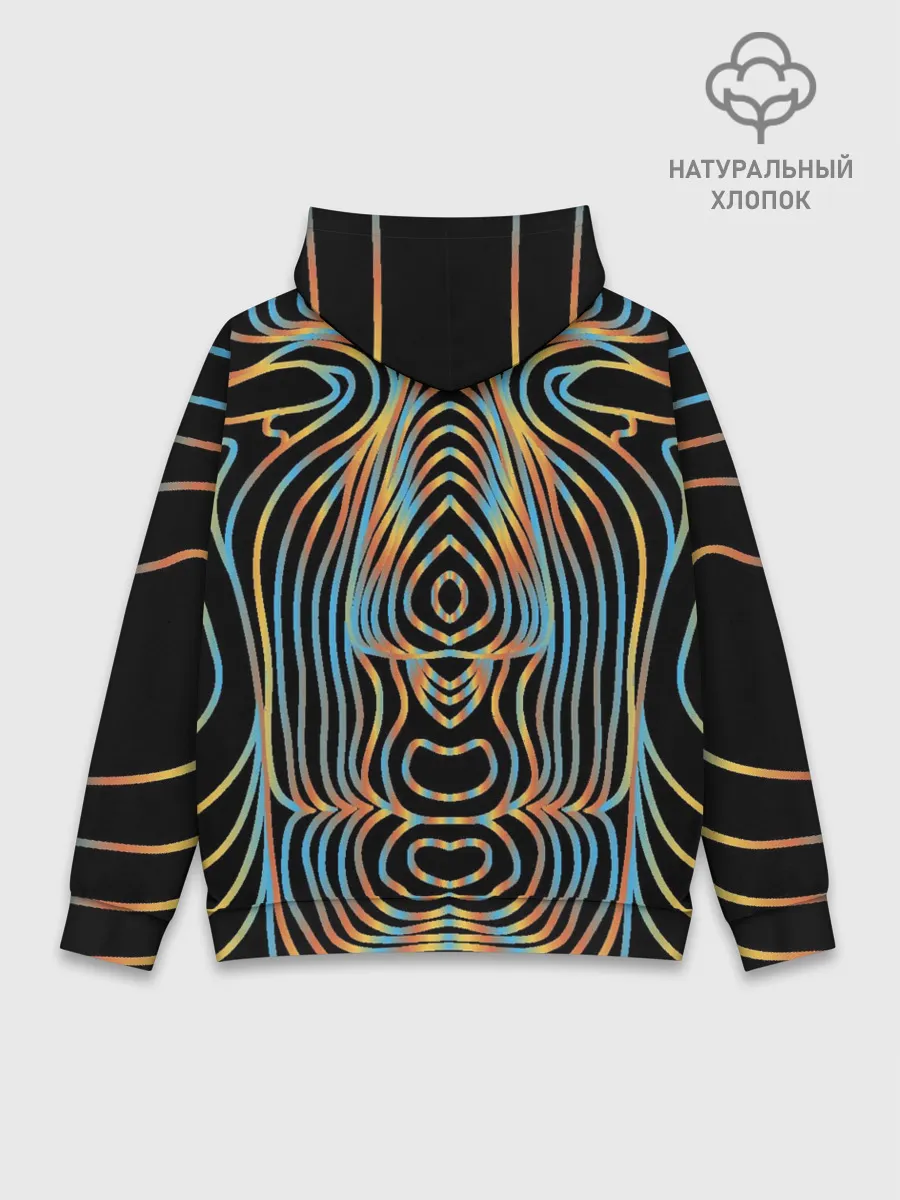 Худи мужской база хлопок / Неоновое свечение