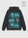Худи мужской база хлопок / Good, Badass, Evil
