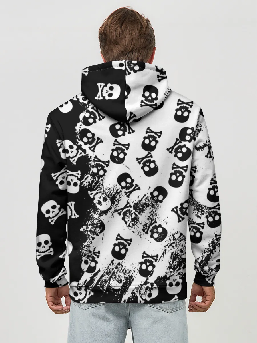 Худи мужской база хлопок / Черепа