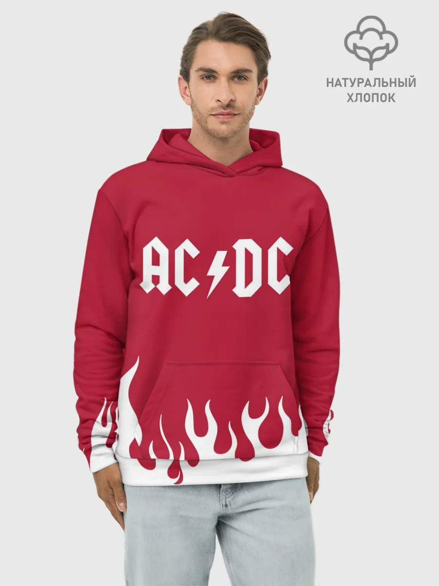 Худи мужской база хлопок / AC DC