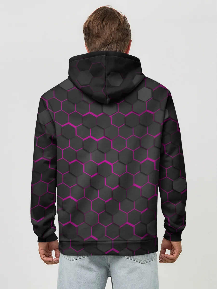 Худи мужской база хлопок / OCTAGON розовый