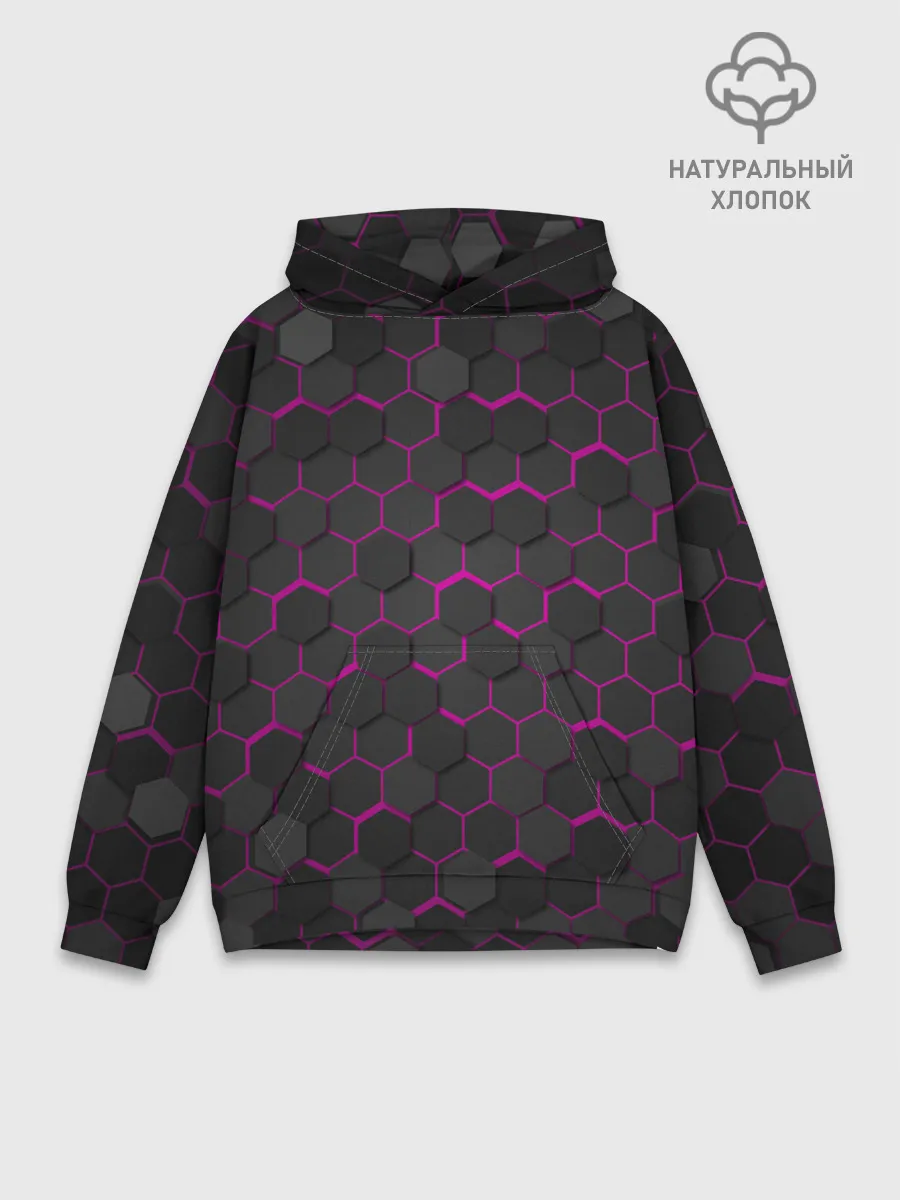 Худи мужской база хлопок / OCTAGON розовый