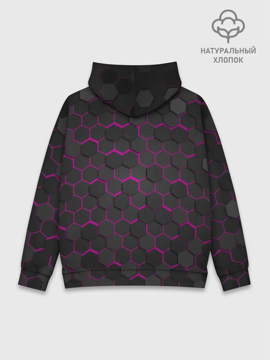 Худи мужской база хлопок / OCTAGON розовый