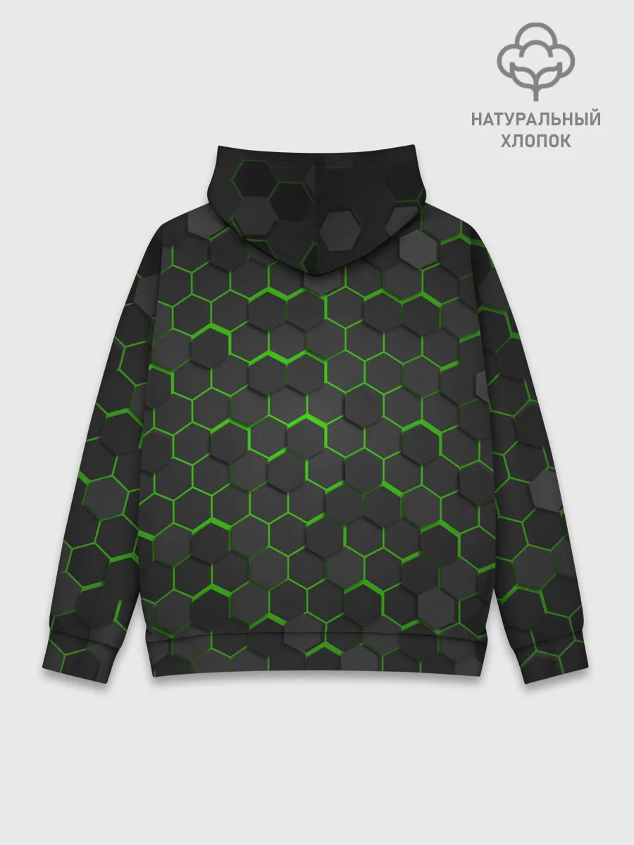 Худи мужской база хлопок / OCTAGON зеленый