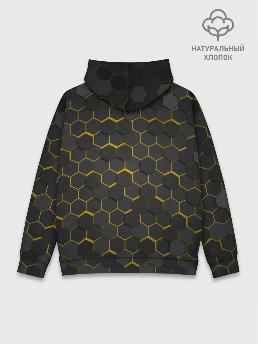 Худи мужской база хлопок / OCTAGON желтый