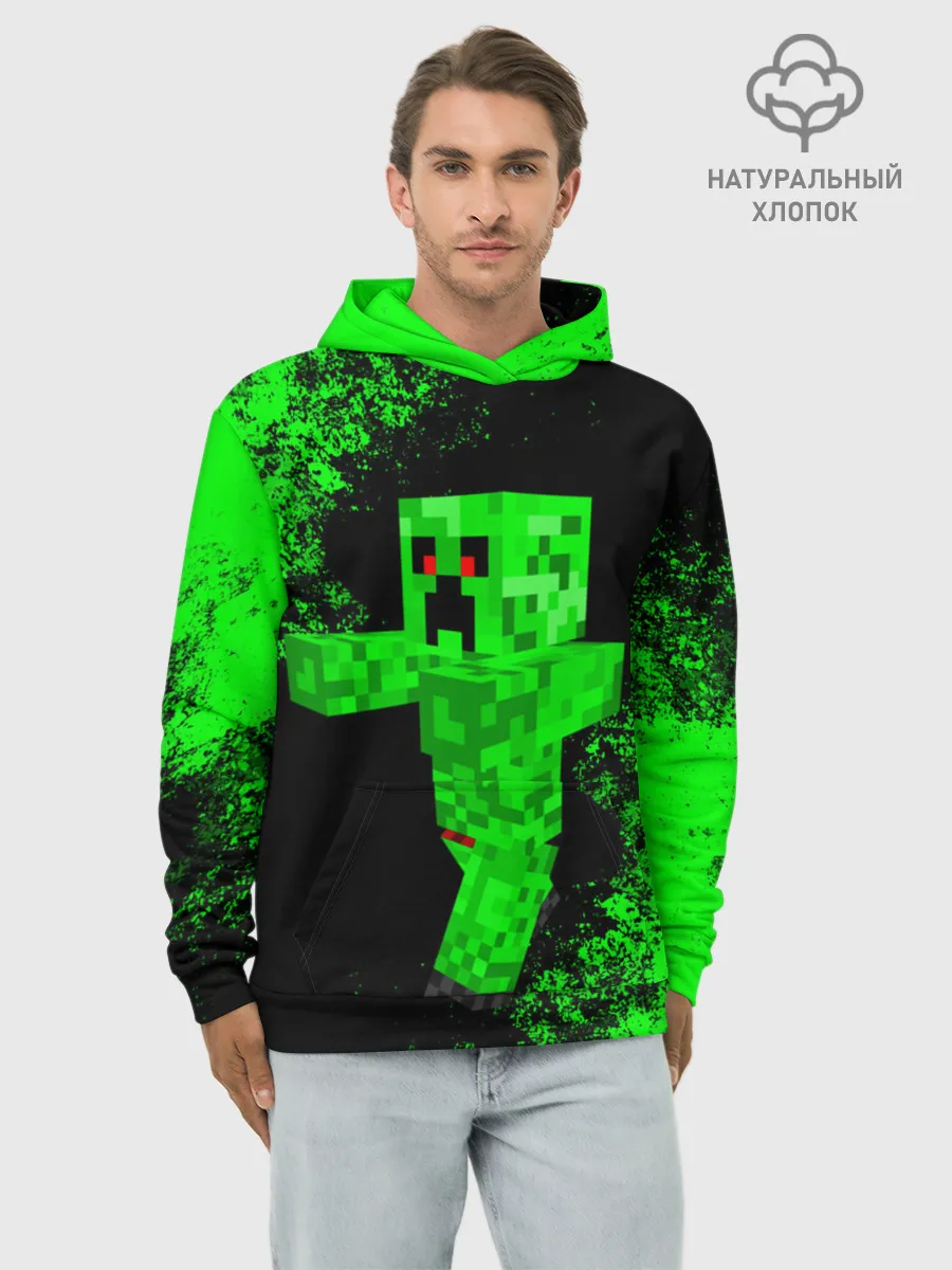 Худи мужской база хлопок / MINECRAFT