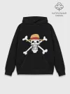 Худи мужской база хлопок / вытянутый череп One Piece