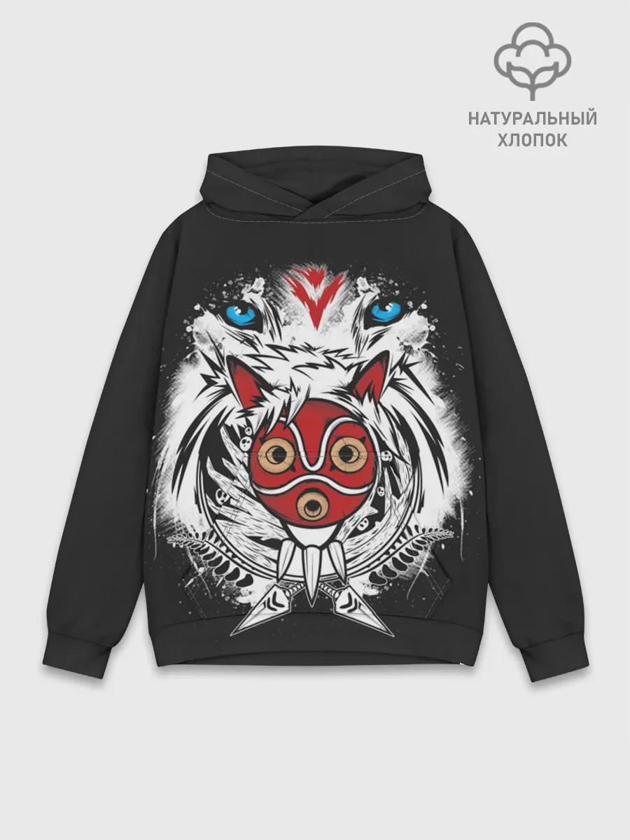 Худи мужской база хлопок / Принцесса Мононоке