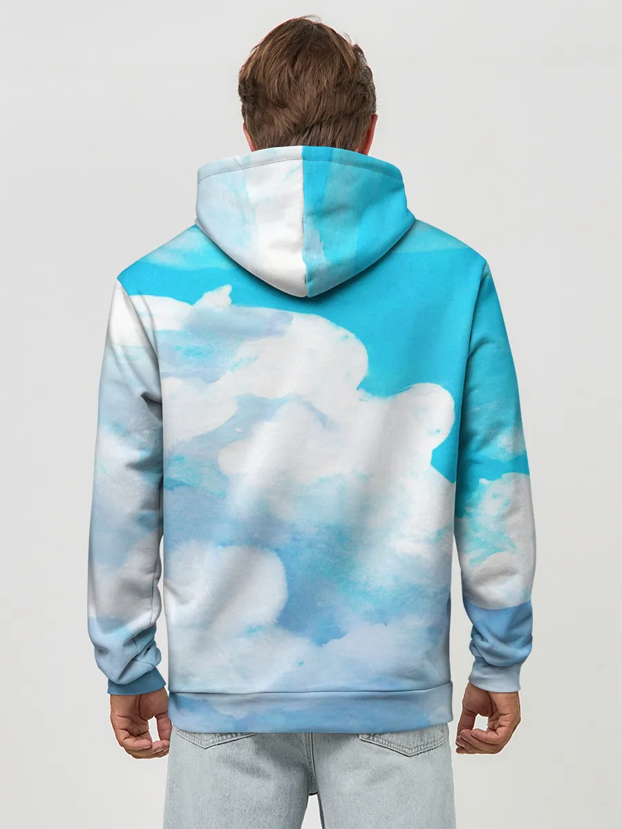 Худи мужской база хлопок / Акварельный Мем