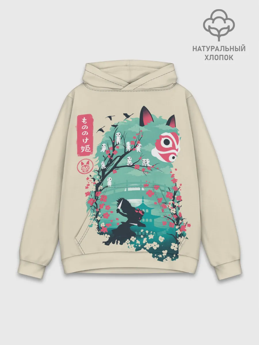 Худи мужской база хлопок / Princess Mononoke