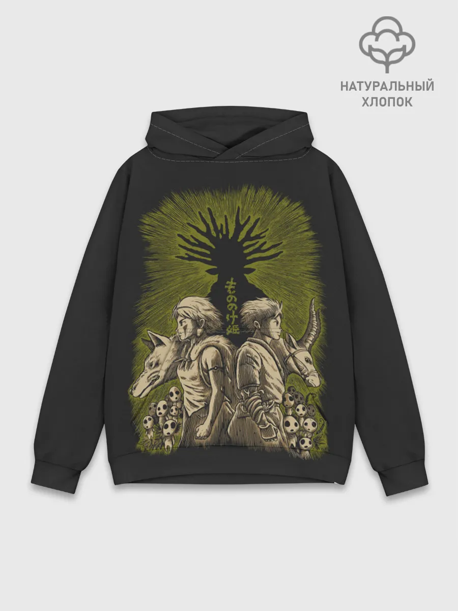 Худи мужской база хлопок / Принцесса Мононоке