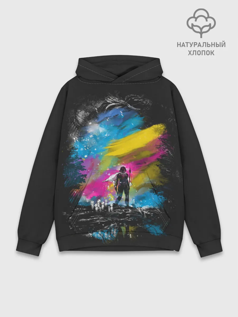 Худи мужской база хлопок / Принцесса Мононоке