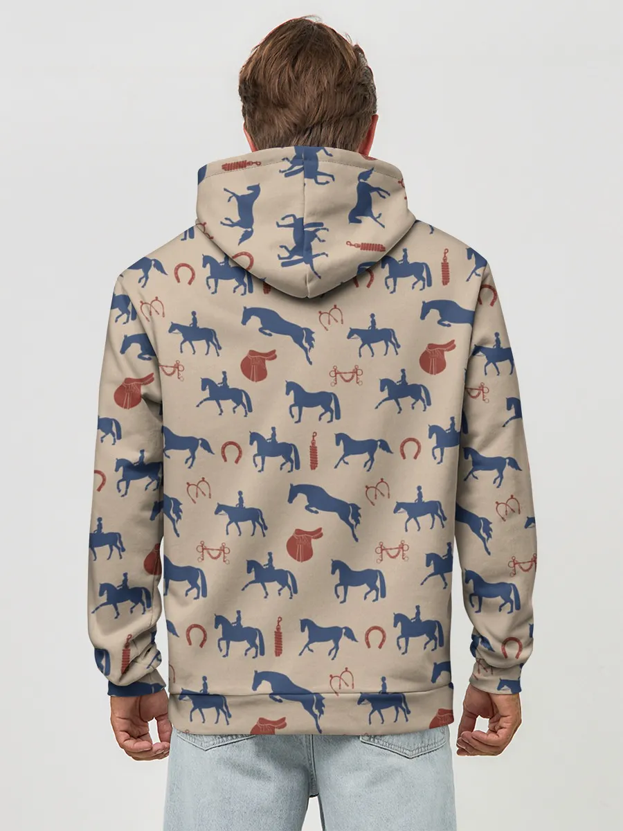 Худи мужской база хлопок / кони