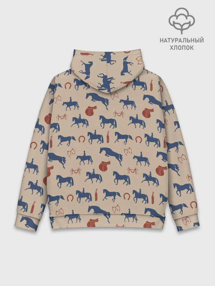 Худи мужской база хлопок / кони