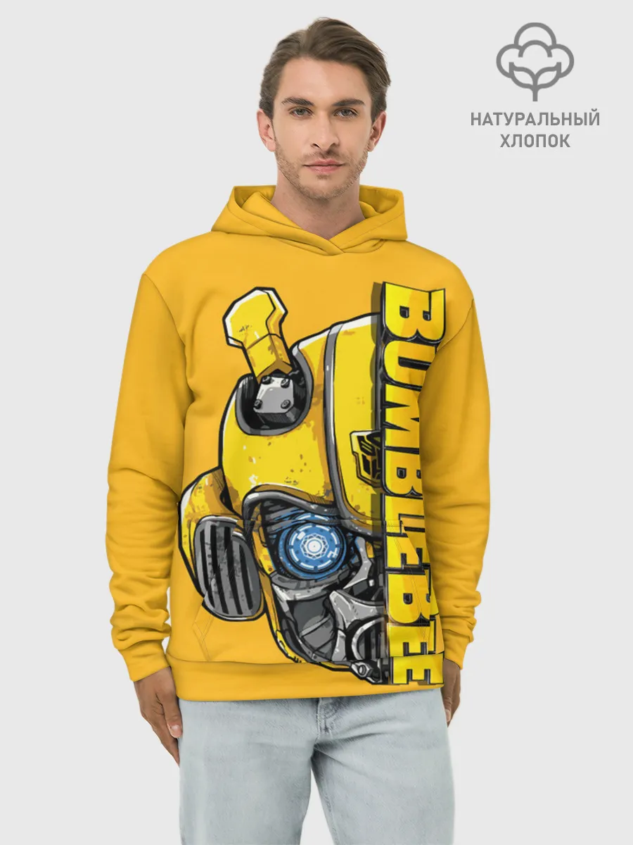 Худи мужской база хлопок / Transformers Bumblebee