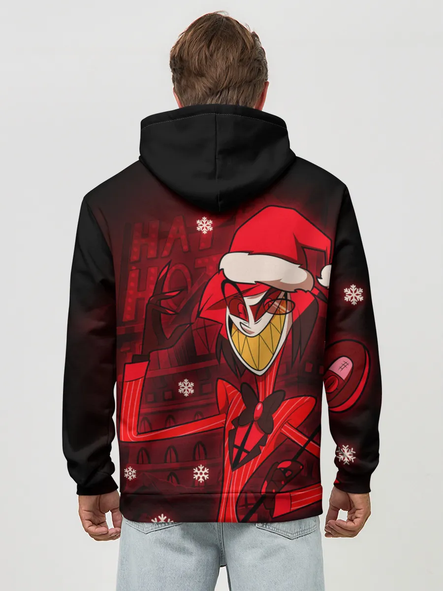 Худи мужской база хлопок / Новогодний Отель Хазбин