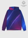 Худи мужской база хлопок / фиолетово 3d волны 2020