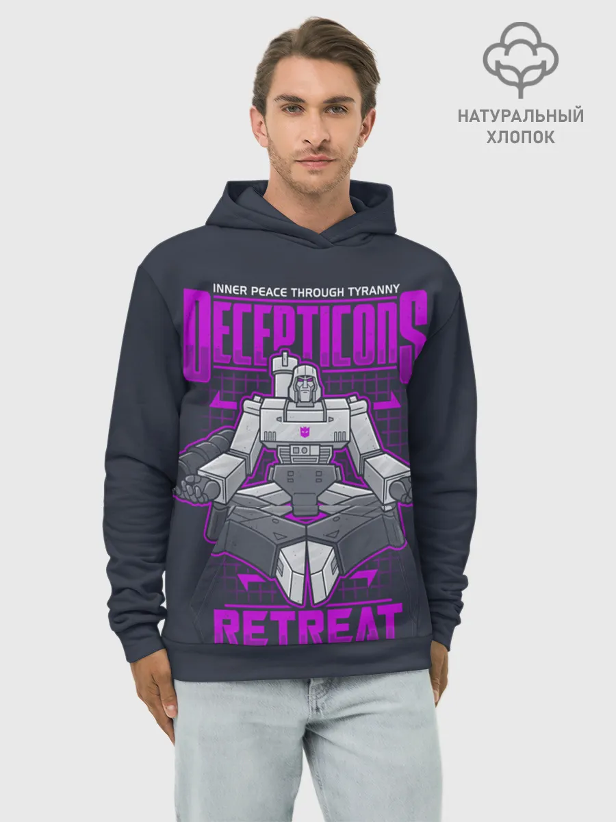 Худи мужской база хлопок / Трансформеры Decepticons