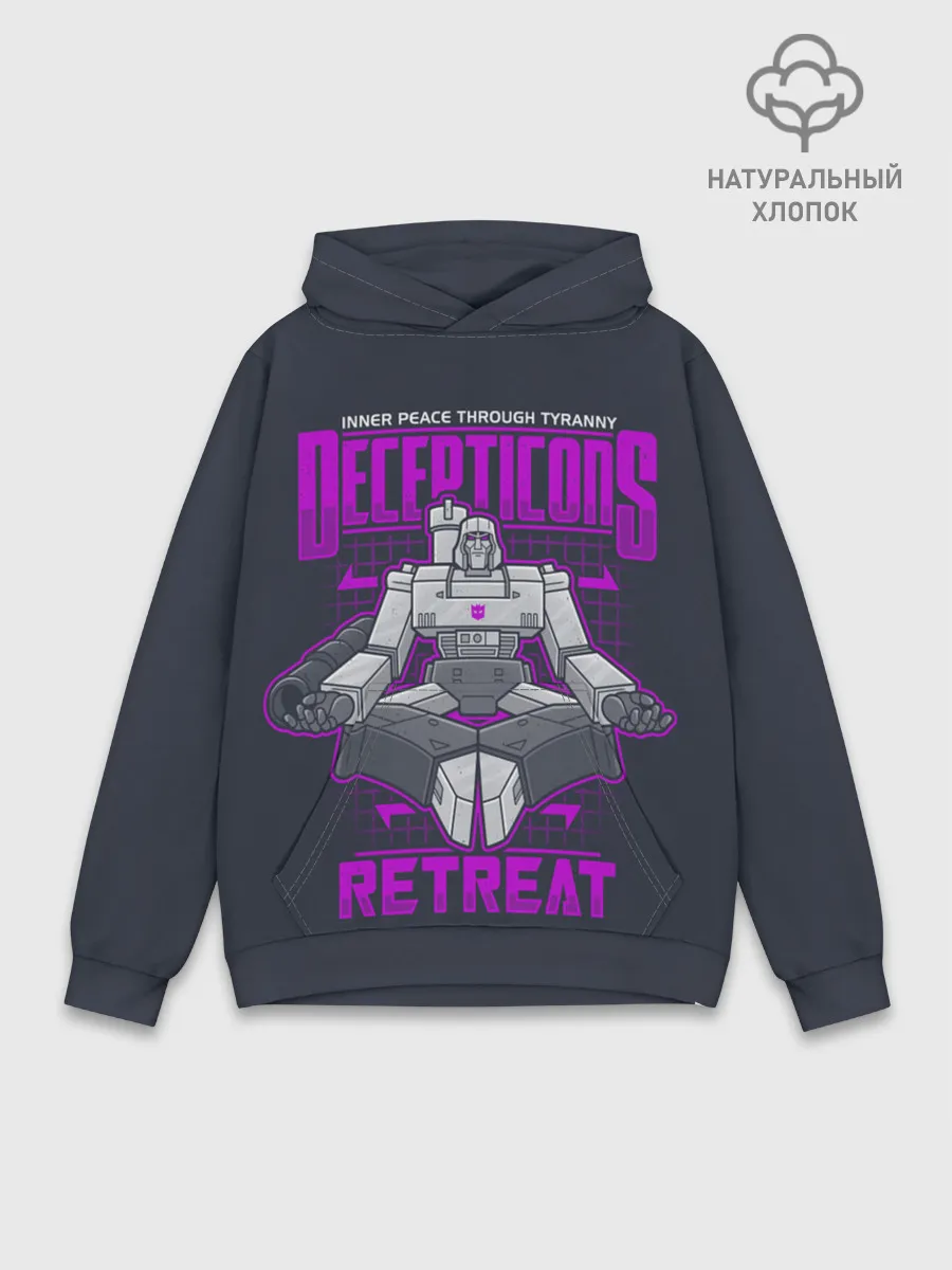 Худи мужской база хлопок / Трансформеры Decepticons