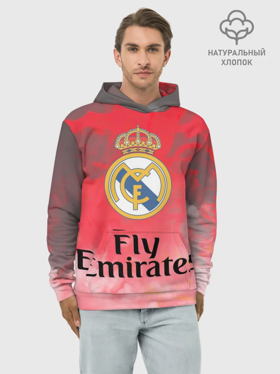 Худи мужской база хлопок / Реал Мадрид