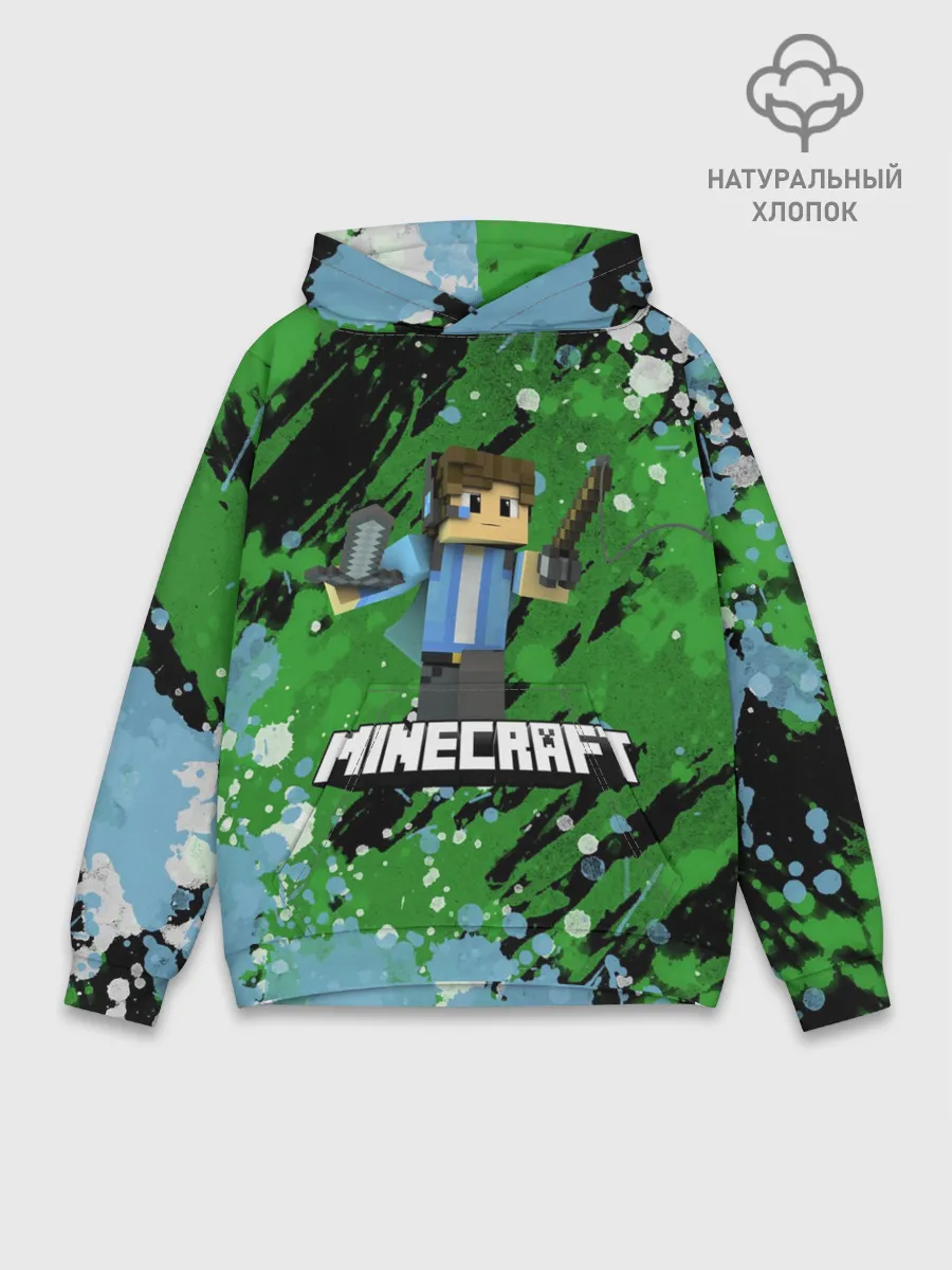 Худи мужской база хлопок / Minecraft / Майнкрафт