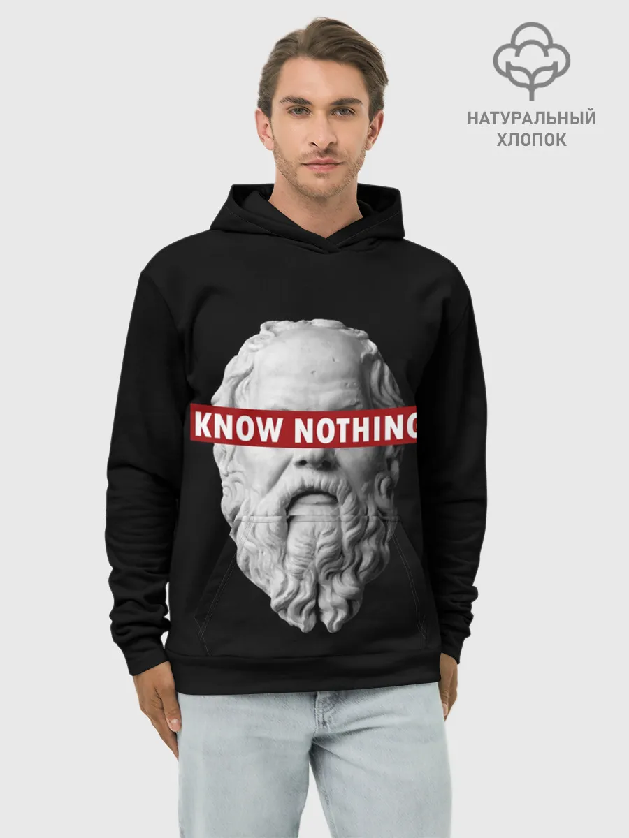 Худи мужской база хлопок / Ничего Не Знаю