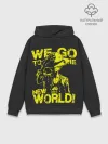 Худи мужской база хлопок / One Piece We Go World