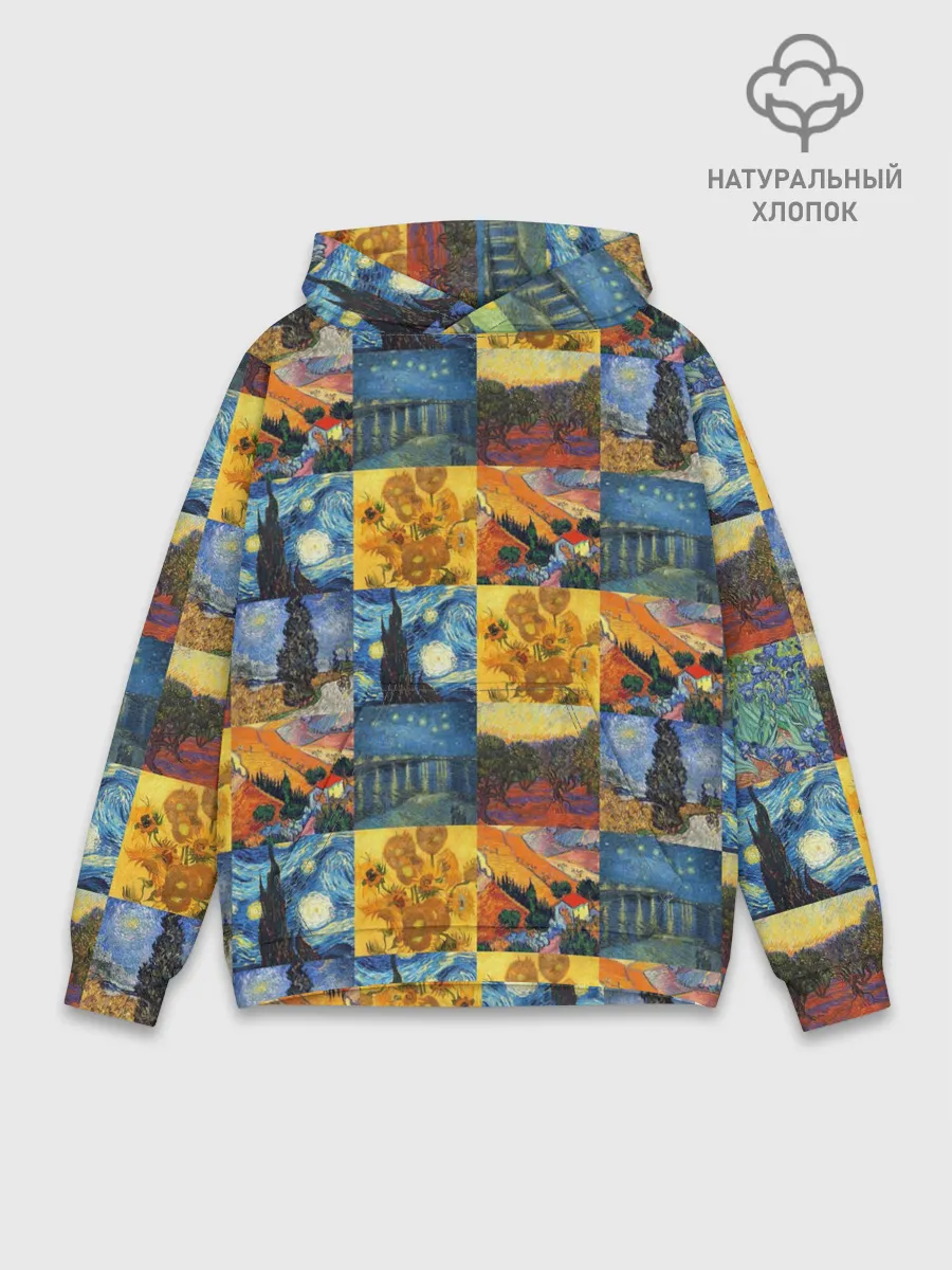 Худи мужской база хлопок / Картины Ван Гога