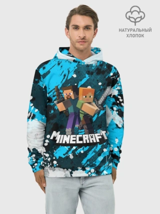 Худи мужской база хлопок / Minecraft / Майнкрафт