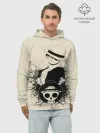 Худи мужской база хлопок / шляпа и череп One Piece