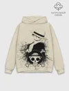 Худи мужской база хлопок / шляпа и череп One Piece
