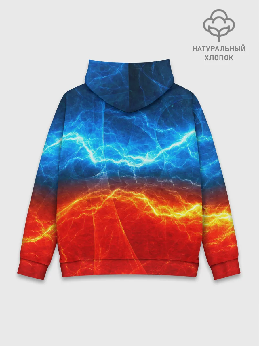 Худи мужской база хлопок / Лёд и огонь