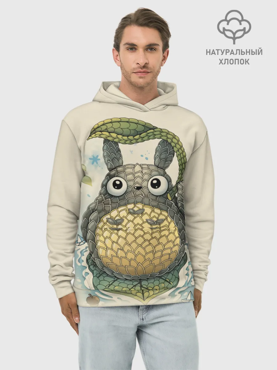 Худи мужской база хлопок / My Neighbor Totoro заяц с чешуей
