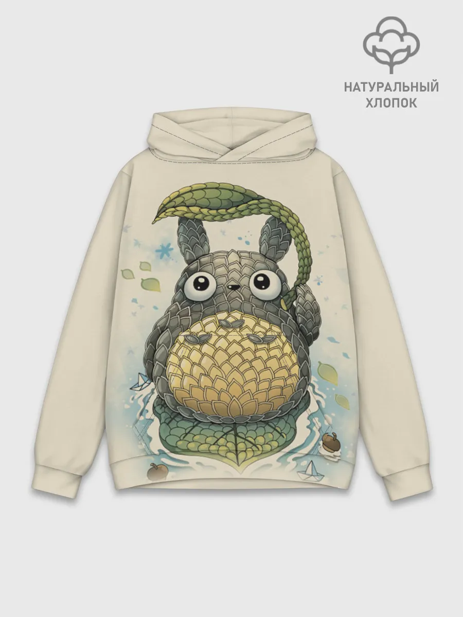 Худи мужской база хлопок / My Neighbor Totoro заяц с чешуей