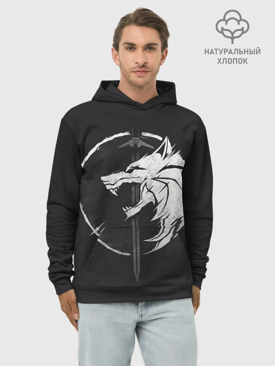 Худи мужской база хлопок / The Witcher 3: Wild Hunt