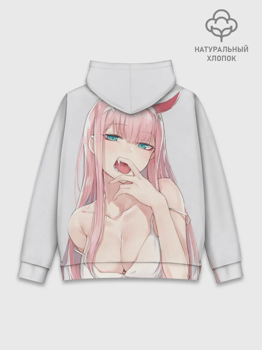 Худи мужской база хлопок / Ahegao Zero Two