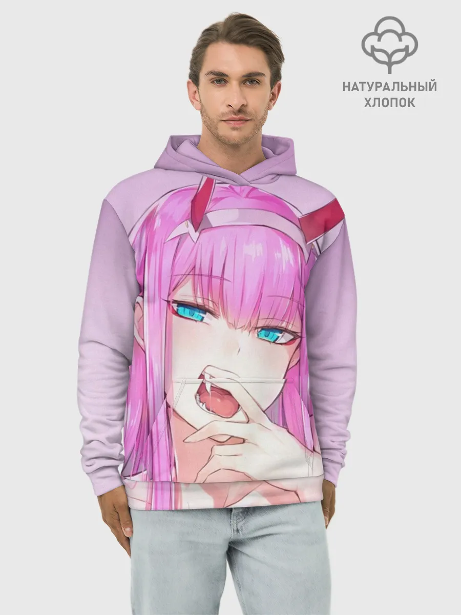 Худи мужской база хлопок / ахегао зеро ту